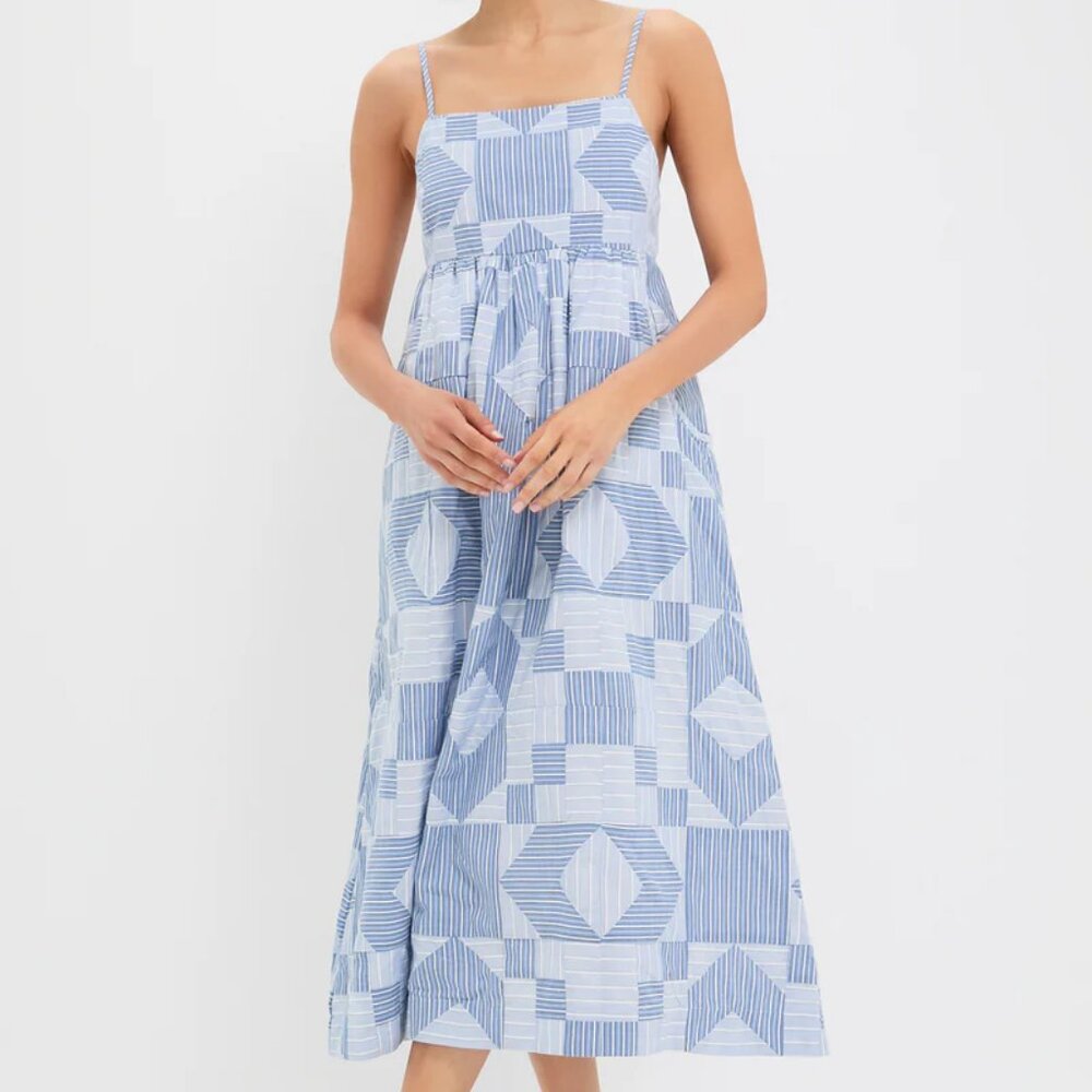 Sea New Work Helmi Striped Shirting Midi Dress